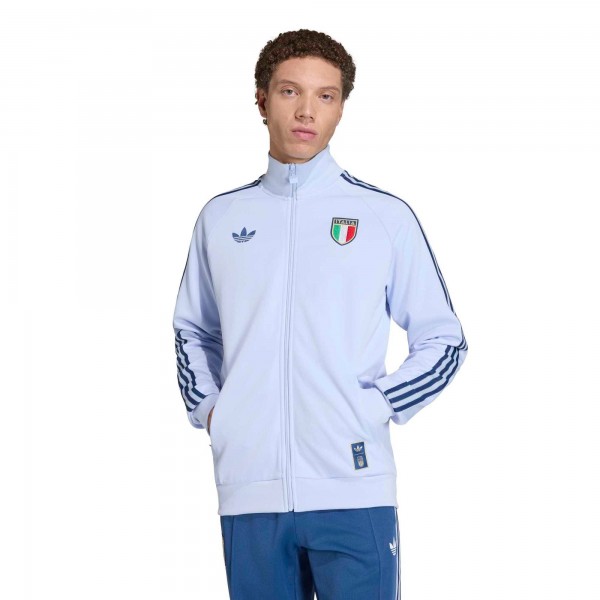 Italy National Team adidas Originals Full-Zip Track Jacket - Light Blue