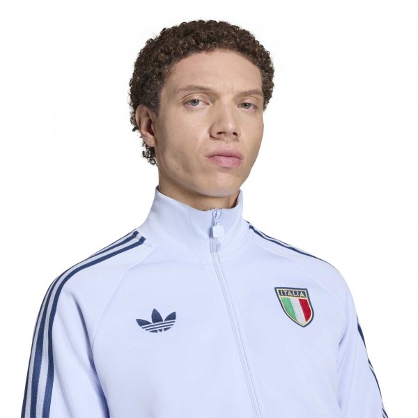 Italy National Team adidas Originals Full-Zip Track Jacket - Light Blue