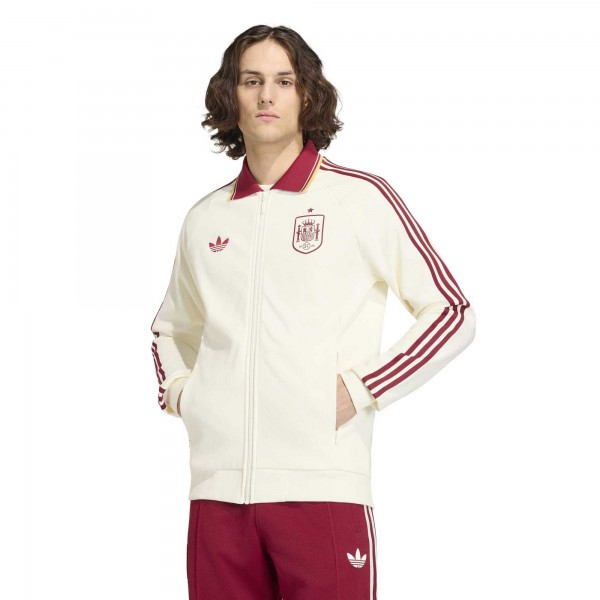 Spain National Team adidas Away Full-Zip Anthem Jacket - White