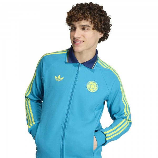 Colombia National Team adidas 2026 Away Full-Zip Anthem Jacket - Turquoise