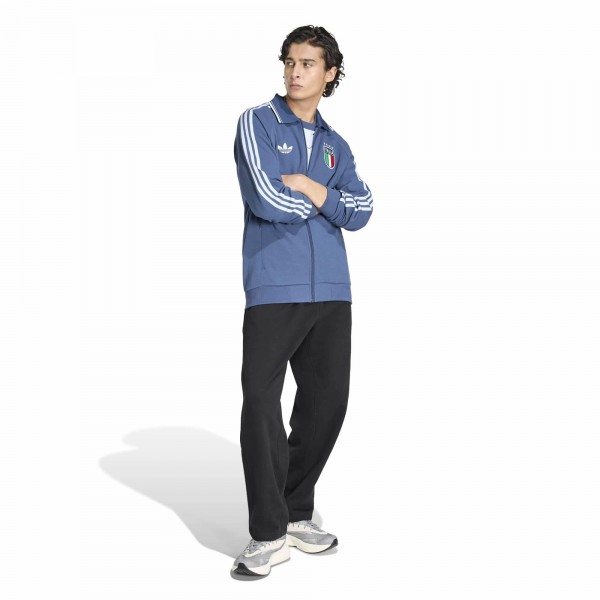 Italy National Team adidas Away Full-Zip Anthem Jacket - Blue