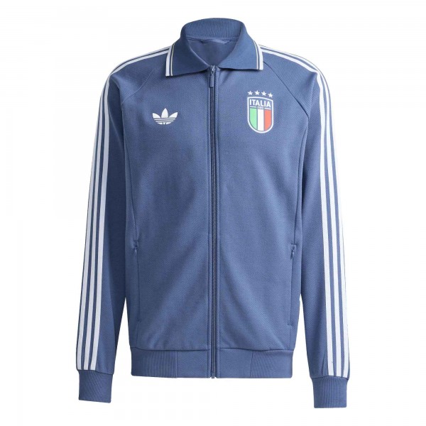 Italy National Team adidas Away Full-Zip Anthem Jacket - Blue