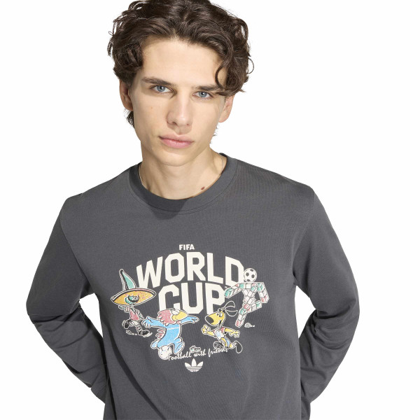 Футболка с длинным рукавом adidas FIFA World Cup Historic Mascot - Gray