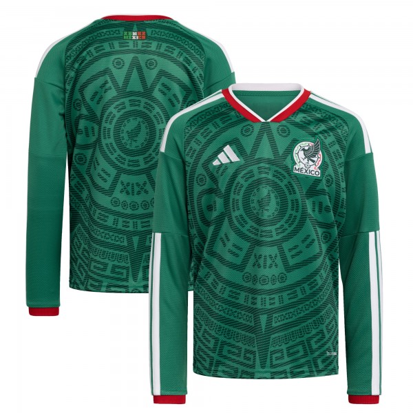 Подростковая Mexico National Team adidas FIFA x World Cup 2026 Home Replica Long-Sleeve Jersey - Green