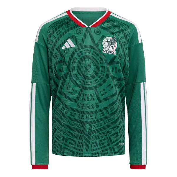Подростковая Mexico National Team adidas FIFA x World Cup 2026 Home Replica Long-Sleeve Jersey - Green