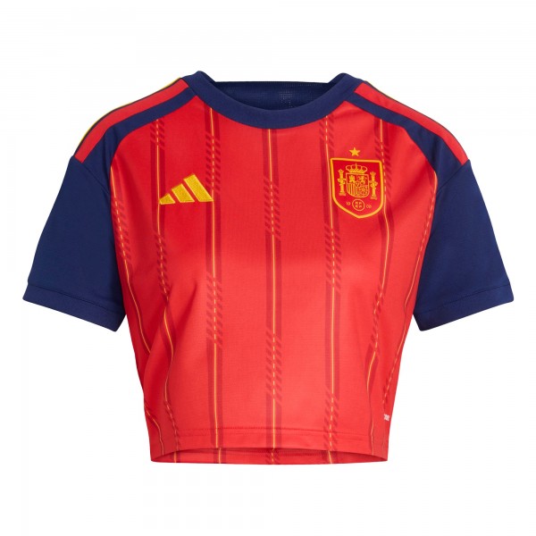 Spain National Team adidas WoFIFA x World Cup 2026 Home Cropped Replica Jersey - Red