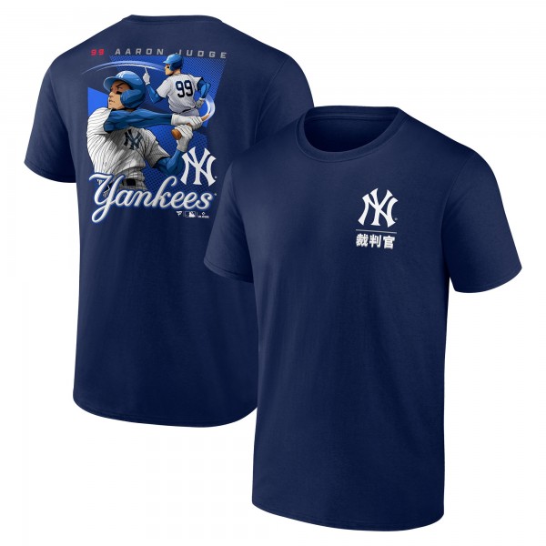 New York Yankees Aaron Judge Navy Anime Player T-Shirt
