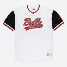 Футболка Chicago Bulls Scottie Pippen Mitchell & Ness White Player Mesh V-Neck