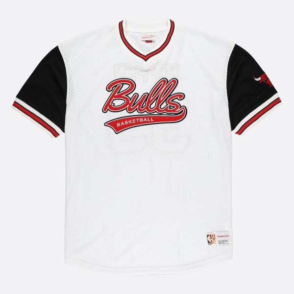 Футболка Chicago Bulls Scottie Pippen Mitchell & Ness White Player Mesh V-Neck