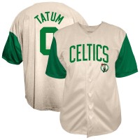 Boston Celtics Jayson Tatum Fanatics Cream Baseball Jersey