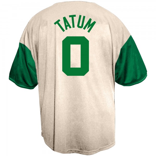Boston Celtics Jayson Tatum Fanatics Cream Baseball Jersey