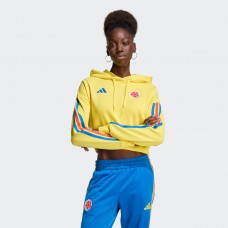 Colombia National Team adidas WoFIFA x World Cup Alphaskin Cropped Hoodie - Yellow