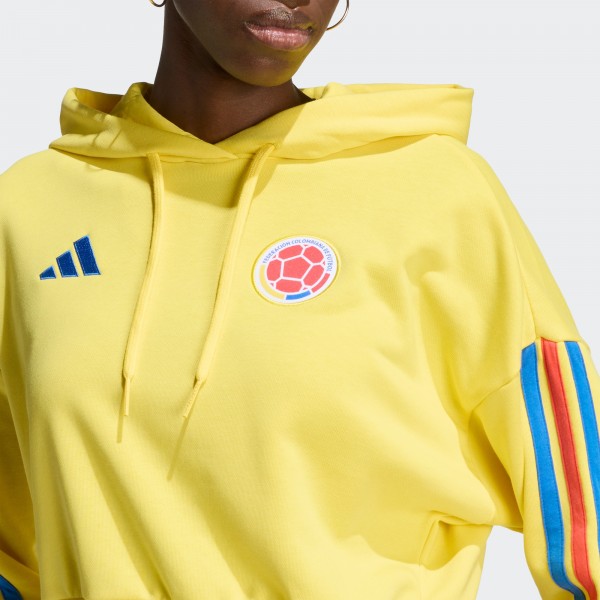 Colombia National Team adidas WoFIFA x World Cup Alphaskin Cropped Hoodie - Yellow