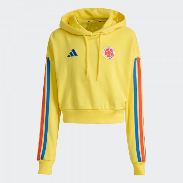 Colombia National Team adidas WoFIFA x World Cup Alphaskin Cropped Hoodie - Yellow