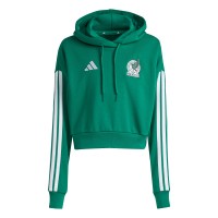 Mexico National Team adidas WoFIFA x World Cup Alphaskin Cropped Hoodie - Green
