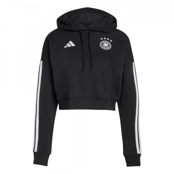 Germany National Team adidas WoFIFA x World Cup Alphaskin Cropped Hoodie - Black