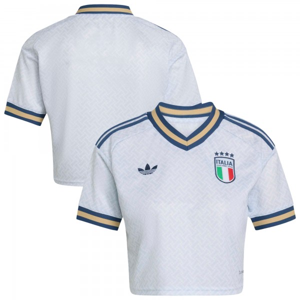 Italy National Team adidas Wo2026 Away Replica Cropped Jersey - Light Blue