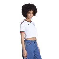 Mexico National Team adidas Wo2026 Away Replica Cropped Jersey - White