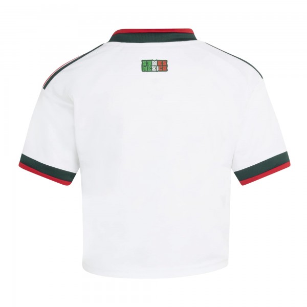 Mexico National Team adidas Wo2026 Away Replica Cropped Jersey - White