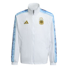 Подростковая Argentina National Team adidas 2026 Full-Zip Game Day Anthem Jacket - White