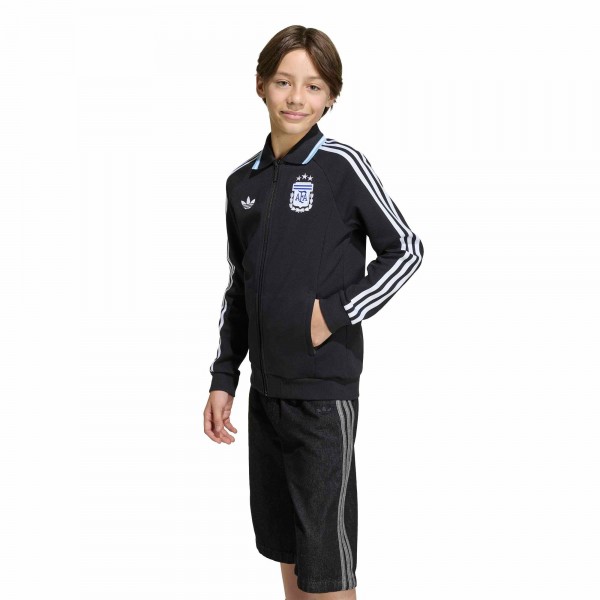 Подростковая Argentina National Team adidas Away Full-Zip Anthem Jacket - Black