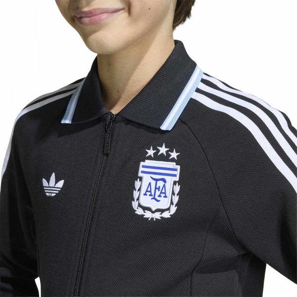 Подростковая Argentina National Team adidas Away Full-Zip Anthem Jacket - Black