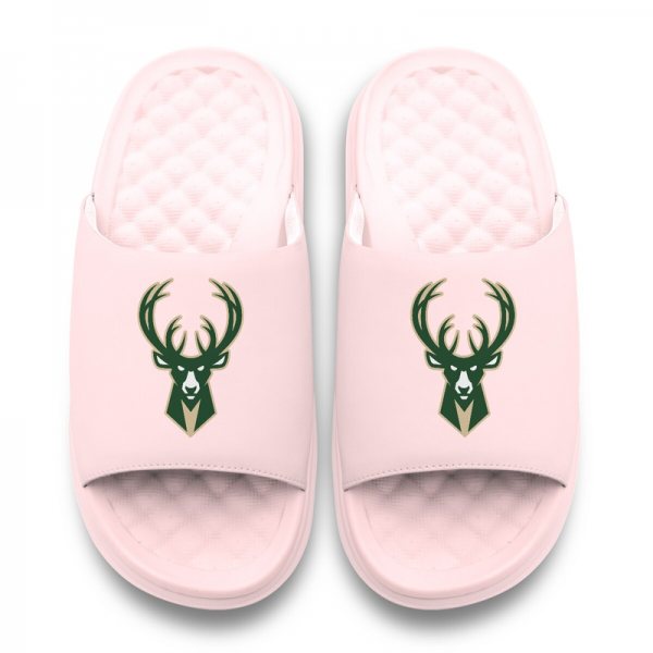 Подростковая Milwaukee Bucks ISlide Pink Primary Motive Slide Sandals