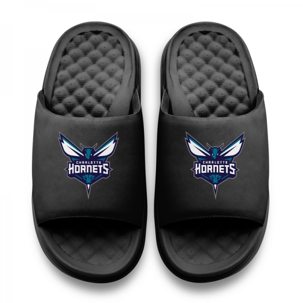 Подростковая Charlotte Hornets ISlide Black Primary Motive Slide Sandals