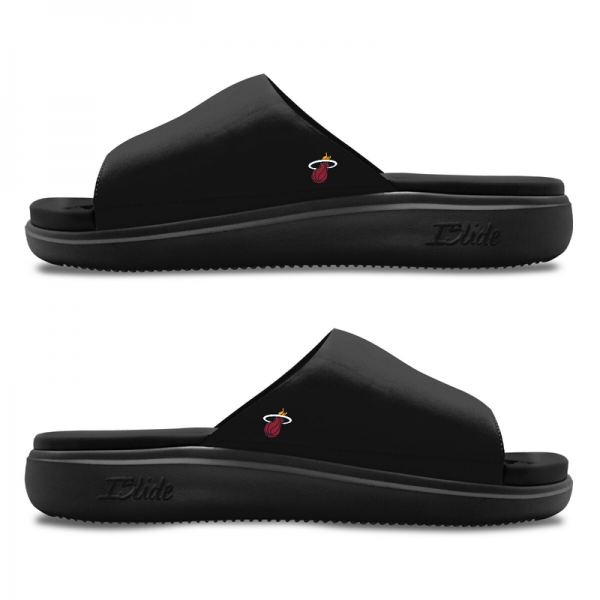 Шлепки Unisex Miami Heat ISlide Black Minimalistic Motive