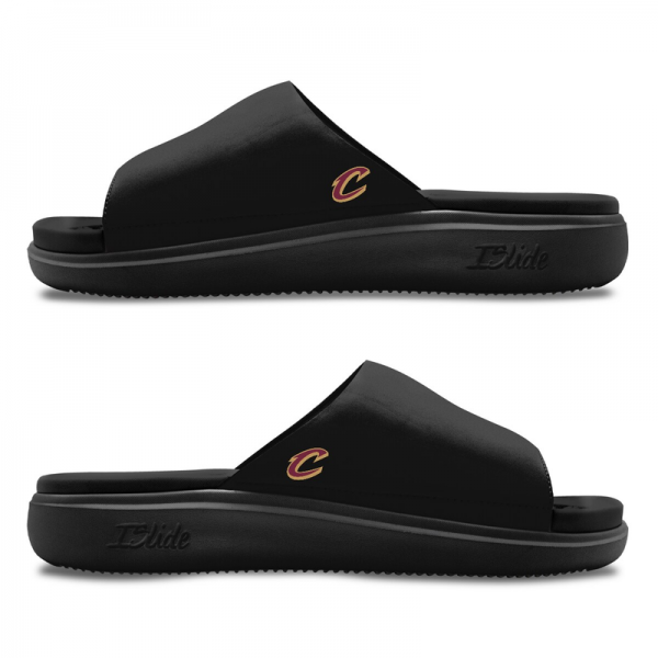 Unisex Cleveland Cavaliers ISlide Black Minimalistic Motive Slide Sandals