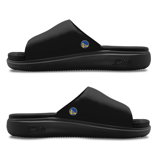 Unisex Golden State Warriors ISlide Black Minimalistic Motive Slide Sandals