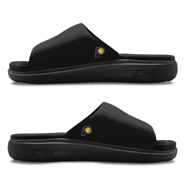 Unisex Indiana Pacers ISlide Black Minimalistic Motive Slide Sandals