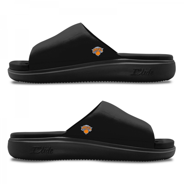 Unisex New York Knicks ISlide Black Minimalistic Motive Slide Sandals