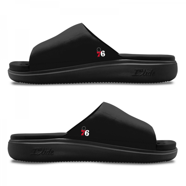 Unisex Philadelphia 76ers ISlide Black Minimalistic Motive Slide Sandals