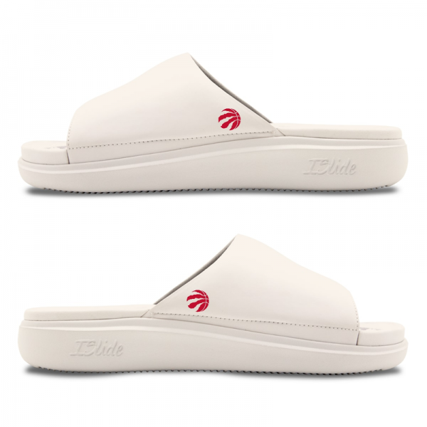 Unisex Toronto Raptors ISlide Cream Minimalistic Motive Slide Sandals