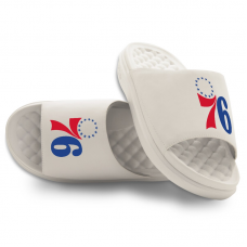 Unisex Philadelphia 76ers ISlide Cream Primary Motive Slide Sandals