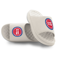 Unisex Detroit Pistons ISlide Cream Primary Motive Slide Sandals