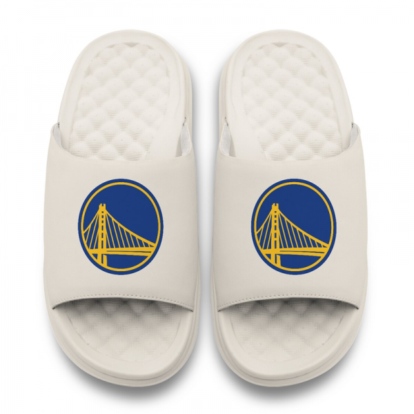 Unisex Golden State Warriors ISlide Cream Primary Motive Slide Sandals