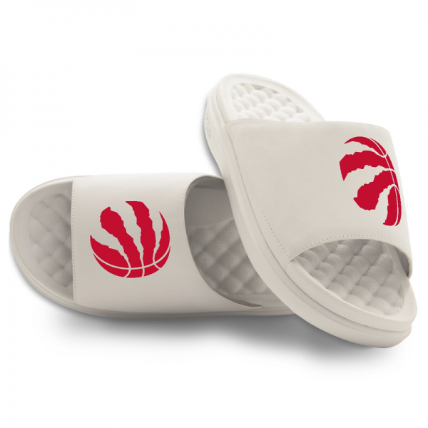 Unisex Toronto Raptors ISlide Cream Primary Motive Slide Sandals
