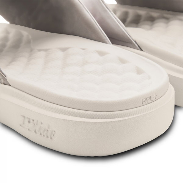 Unisex Indiana Pacers ISlide Cream Primary Motive Slide Sandals