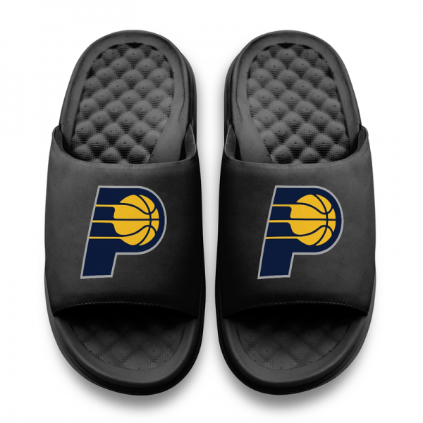 Unisex Indiana Pacers ISlide Black Primary Motive Slide Sandals