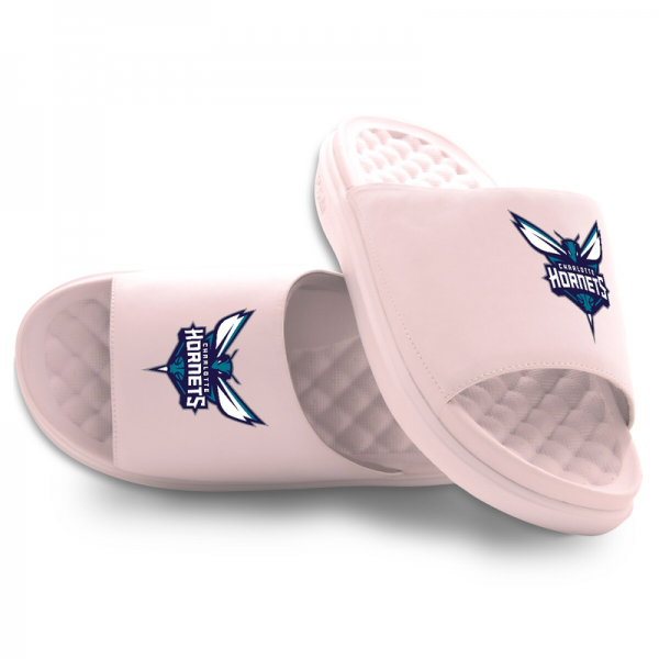 Unisex Charlotte Hornets ISlide Pink Primary Motive Slide Sandals