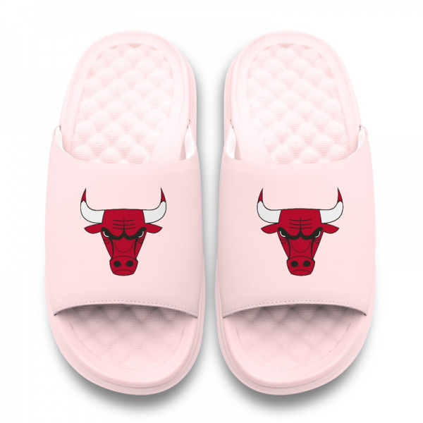 Unisex Chicago Bulls ISlide Pink Primary Motive Slide Sandals
