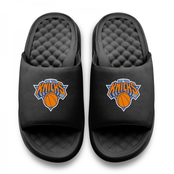 Unisex New York Knicks ISlide Black Primary Motive Slide Sandals