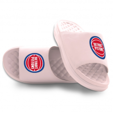 Unisex Detroit Pistons ISlide Pink Primary Motive Slide Sandals