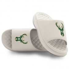 Unisex Milwaukee Bucks ISlide Cream Primary Motive Slide Sandals