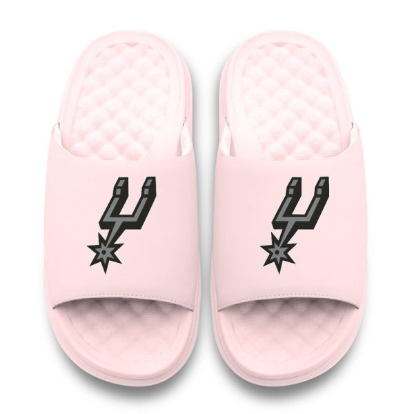 Unisex San Antonio Spurs ISlide Pink Primary Motive Slide Sandals