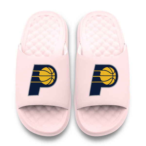 Unisex Indiana Pacers ISlide Pink Primary Motive Slide Sandals