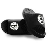 Unisex Brooklyn Nets ISlide Black Primary Motive Slide Sandals