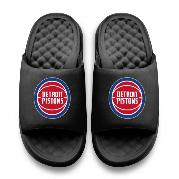 Unisex Detroit Pistons ISlide Black Primary Motive Slide Sandals
